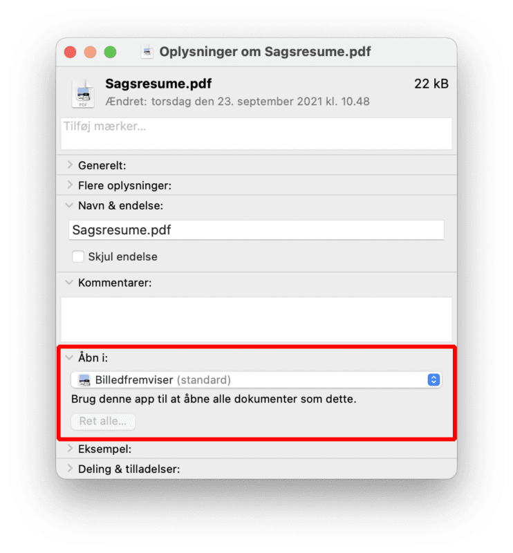 Standard fremviser PDF Mac