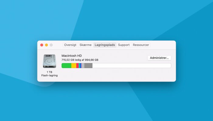 Om denne Mac - hvad fylder din lagringsplads
