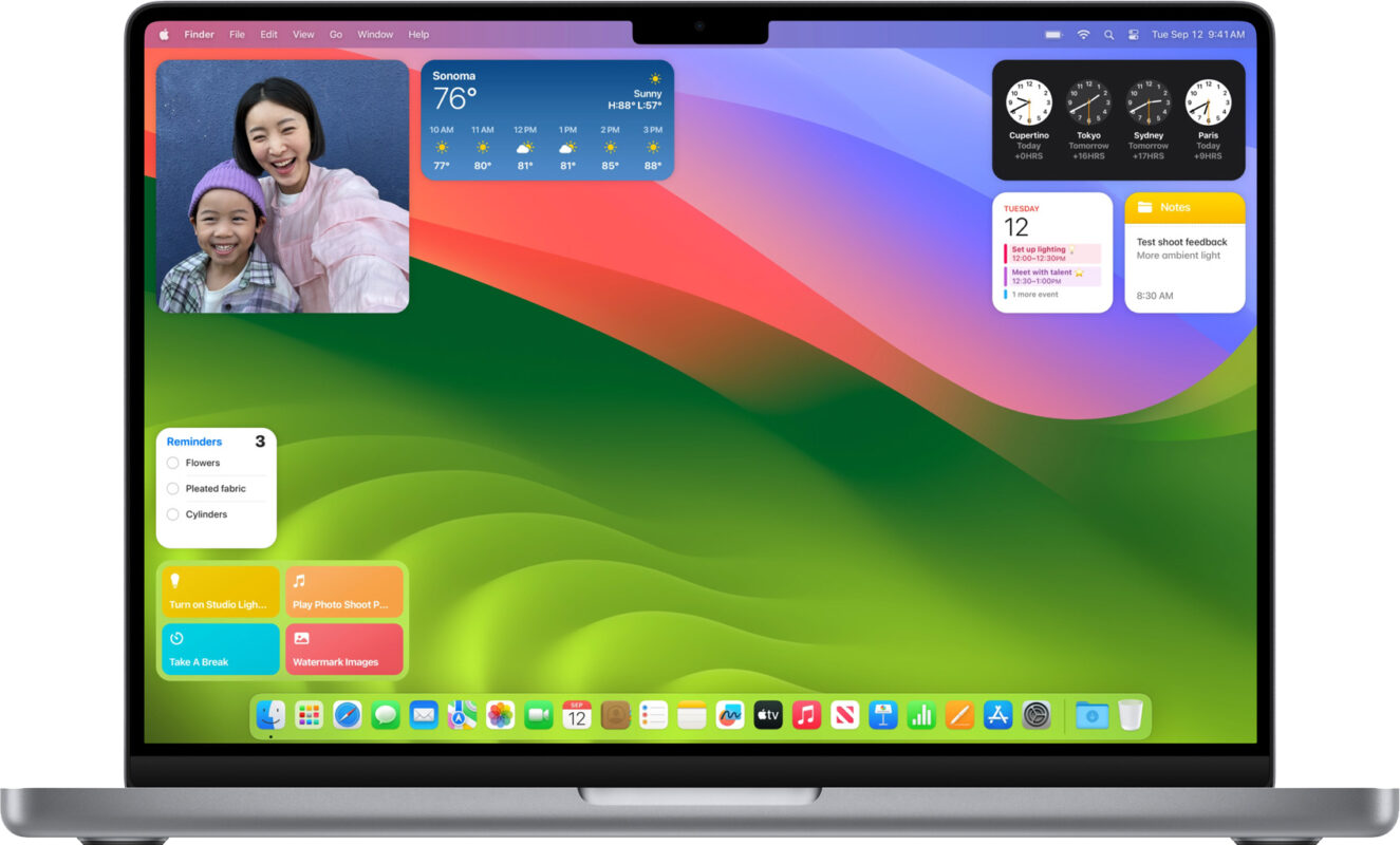 Widgets funktionen i macOS Sonoma