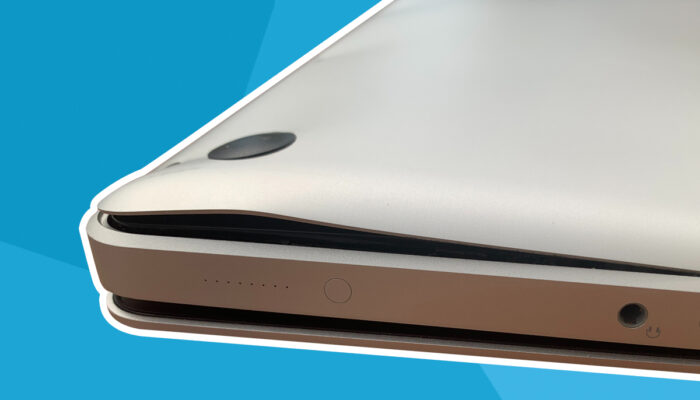 Hævet batteri i MacBook