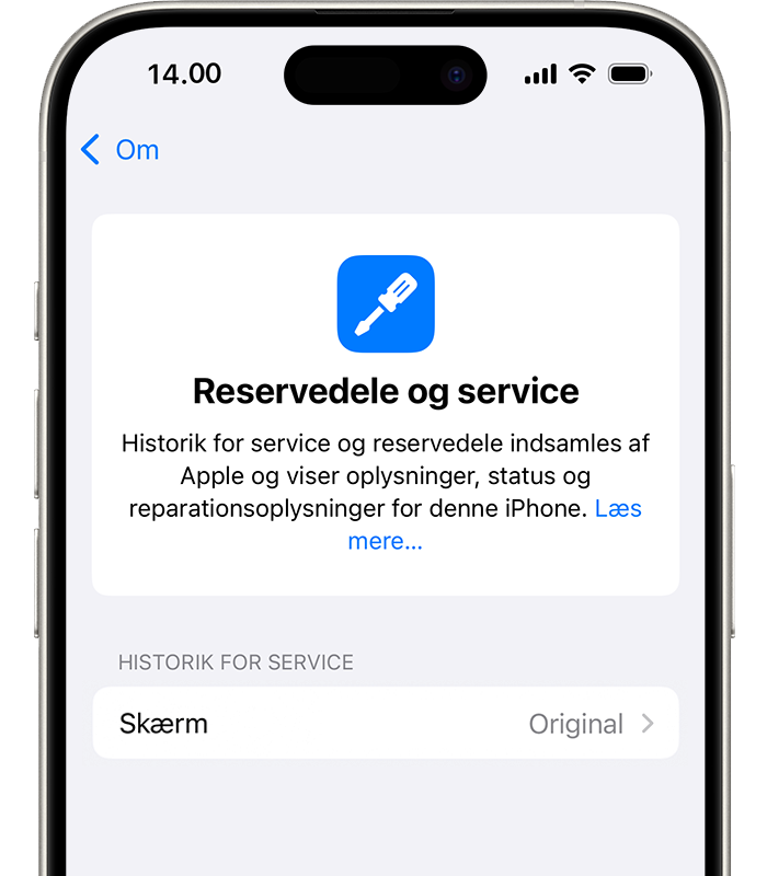 Reparation af iPhone skærm med original Apple-reservedel